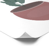 Plante dans un pot en argile Art mural à feuilles (Coin)