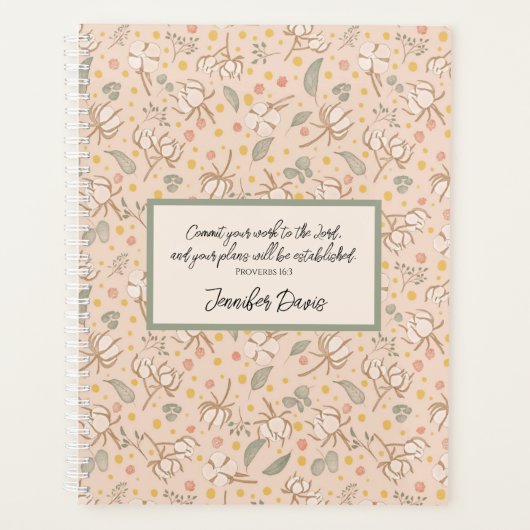 Plante de coton et Feuilles verts (Devant)