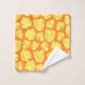 Plante de feuille Monstera Botanique en Jaune et O (Gant de toilette)