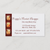 Plante de fleurs de hérisson Carte de visite de bo (Devant)