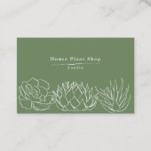 Plante de maison, carte de visite de médias sociau (Devant)