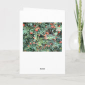 Plante de Pyracantha sur carte de voeux (Dos)