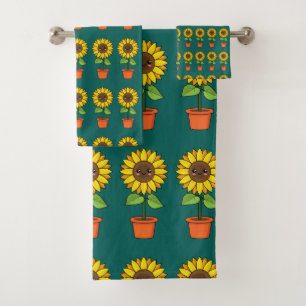 Plante de tournesol Kawaii dans un pot