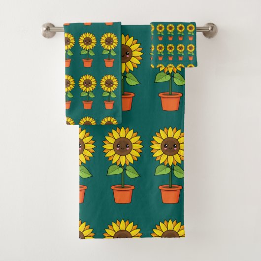 Plante de tournesol Kawaii dans un pot (En situation)