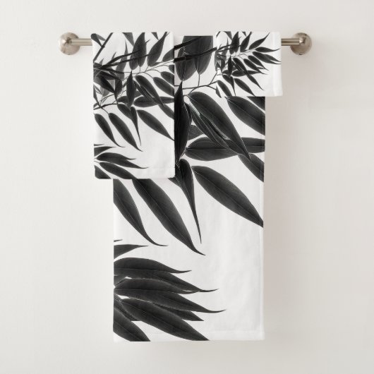 Plante en bambou noir et blanc (En situation)