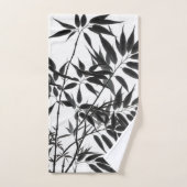 Plante en bambou noir et blanc (Serviette à main)