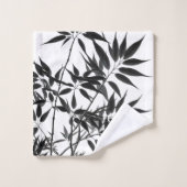 Plante en bambou noir et blanc (Gant de toilette)