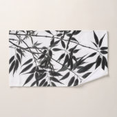 Plante en bambou noir et blanc (Serviette à main)