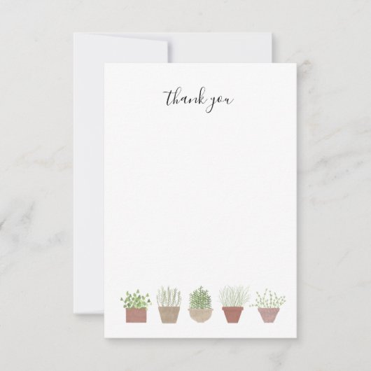 Plante en pots merci note (Devant)