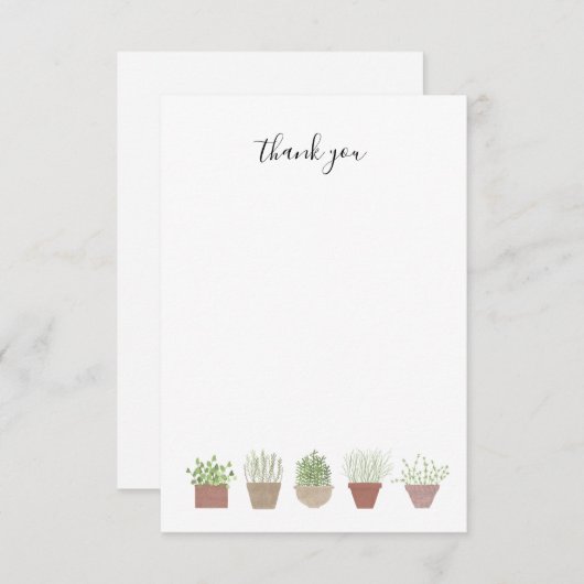 Plante en pots merci note (Devant / Derrière)