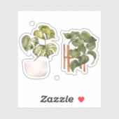 Plante en pots - Sticker Green Home (Feuille)