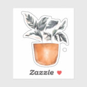 Plante en pots - Sticker Green Home (Feuille)