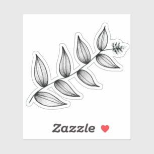 Plante feuille Botanique Sticker Plume de Salo