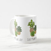 Plante folle Lady Funny Mug classique, 11 oz (Devant gauche)