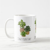 Plante folle Lady Funny Mug classique, 11 oz (Gauche)