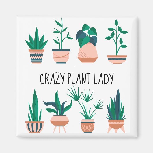 Plante fou Lady Refrigerator Magnet (Devant)