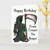 Plante grimpante Reaper - carte de voeux drôle (Fleur jaune)