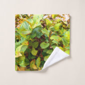 Plante jaune verdoyant peint (Gant de toilette)
