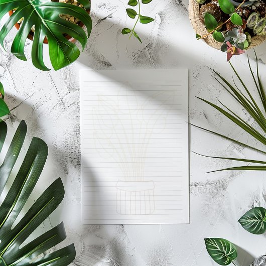 Plante maison, plante en pots bordé Bloc-notes