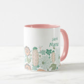 Plante Mama Cactus Succulents Personnaliser Mug (Devant droit)