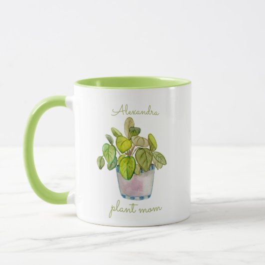 Plante Maman Aquarelle Pointe Ménophile Mug (Gauche)