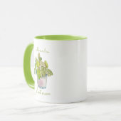 Plante Maman Aquarelle Pointe Ménophile Mug (Devant gauche)