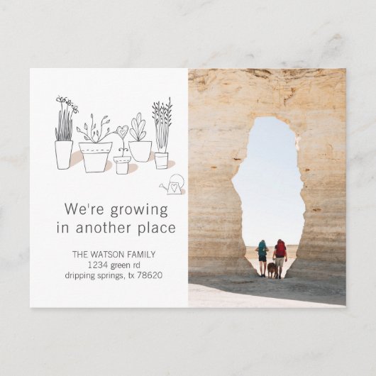 Plante moderne | Carte postale Faire-part mobile (Devant)