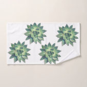 Plante moderne vert amical sur blanc (Serviette à main)