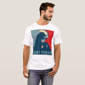 Plante Power Rouge Bleu Bleu Pop Art Picken Tshirt (Devant entier)