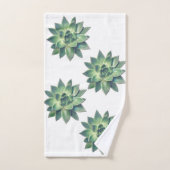 Plante succulente verte moderne et amicale sur fon (Serviette à main)