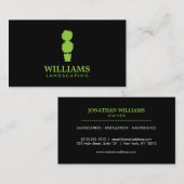 Plante topographique vert II Carte de visite paysa (Devant / Derrière)