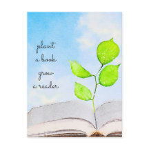 Plante une carte postale livre