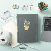 Plante verte en pot dans une boîte autocollant tra (Couverture iPad)