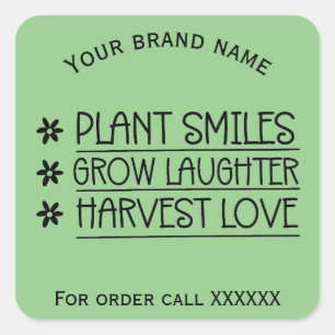 Planten bedrijfsnaam sticker