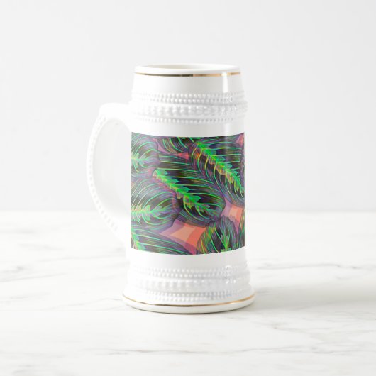 Planten Calathea Greenery Leaf Pattern Bierpul (Voorkant links)