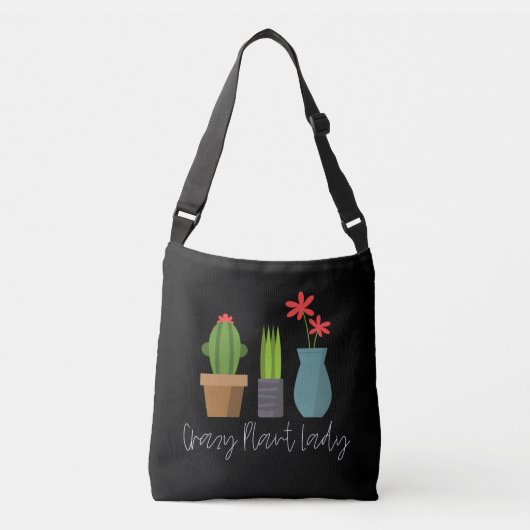 Planten - Crazy Plant Lady Crossbody Tas (Voorkant)