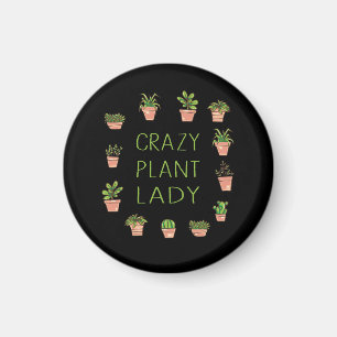 Planten - Crazy Plant Lady Magneet