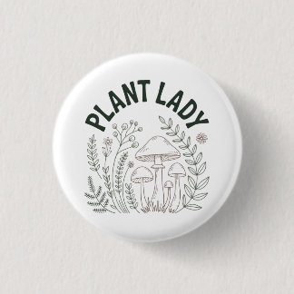 Planten dame ronde button 3,2 cm