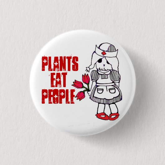 Planten Eat People Button2 Ronde Button 3,2 Cm (Voorkant)