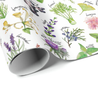 Planten en kruiden Alfabet Cadeaupapier