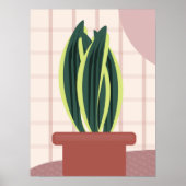 Planten Leaf Grid Art Poster (Voorkant)