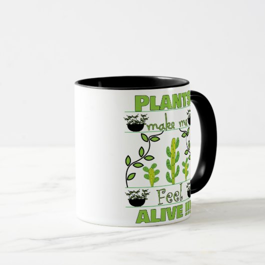 Planten maken dat ik me een levende Plant loop Mok (Voorkant rechts)