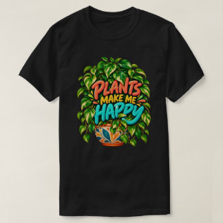 Planten maken me blij Kleurrijke gevarieerde botan T-shirt