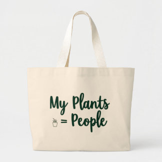 Planten = Mensen Grote Tote Bag
