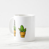 planten met groene cactus koffiemok (Voorkant links)