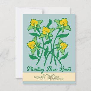 Planten Nieuwe Roots CC1284 Verhuisaankondiging Briefkaart