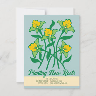 Planten Nieuwe Roots CC1284 Verhuisaankondiging Briefkaart