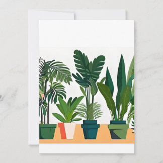 Planten op een plank feestdagenkaart