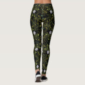 Planten patroon.10b Black BG Leggings (Achterkant)