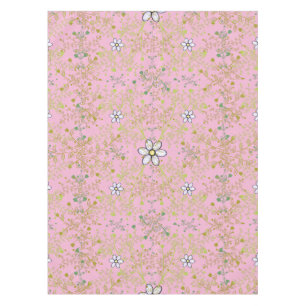 Planten patroon 10bx4 Roze BG Tafelkleed